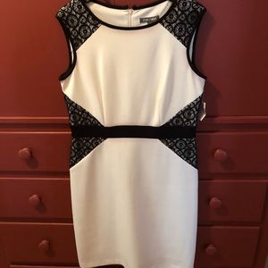 Dress Barn Black and White Formal Dress. NWT